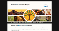 Desktop Screenshot of oaklandacupunctureproject.com