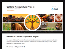Tablet Screenshot of oaklandacupunctureproject.com